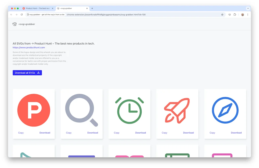 svg-grabber screenshot 1 of 3