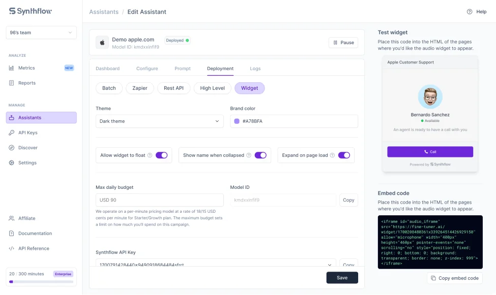 Synthflow screenshot 6 of 8
