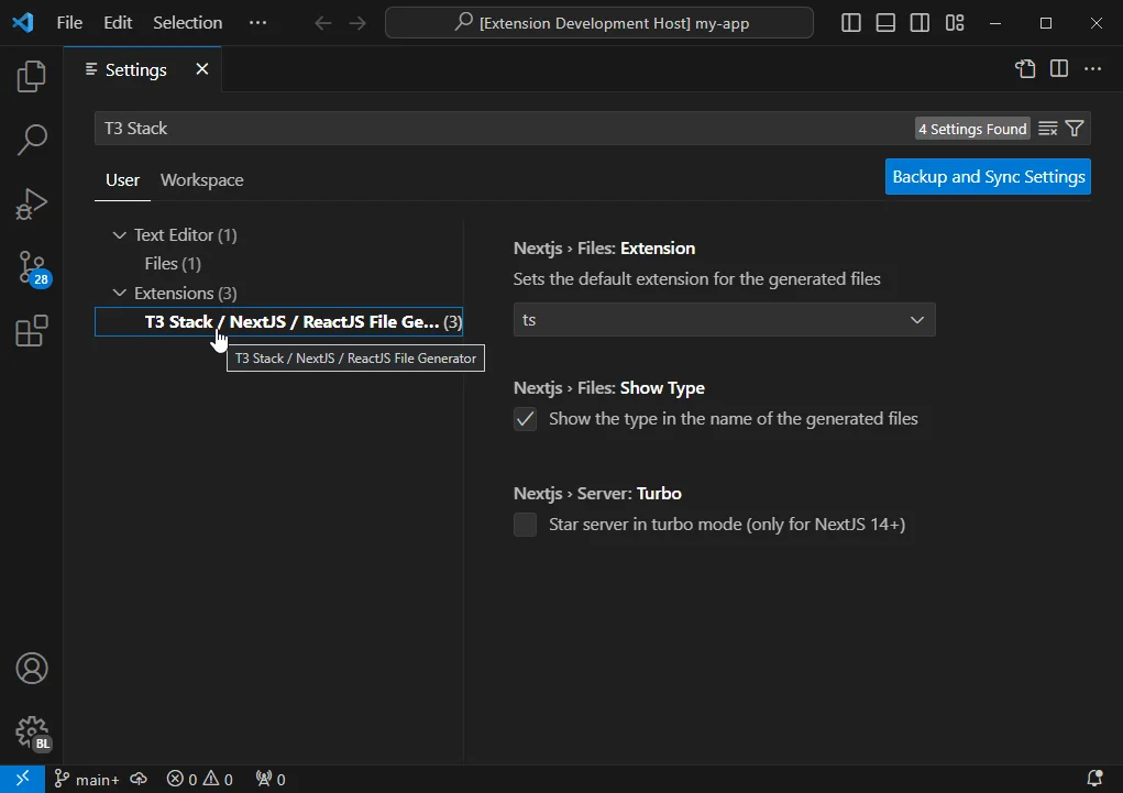 T3 Stack, Next and React File Generator screenshot 3 of 3