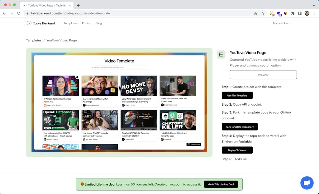 Table Backend screenshot 3 of 11