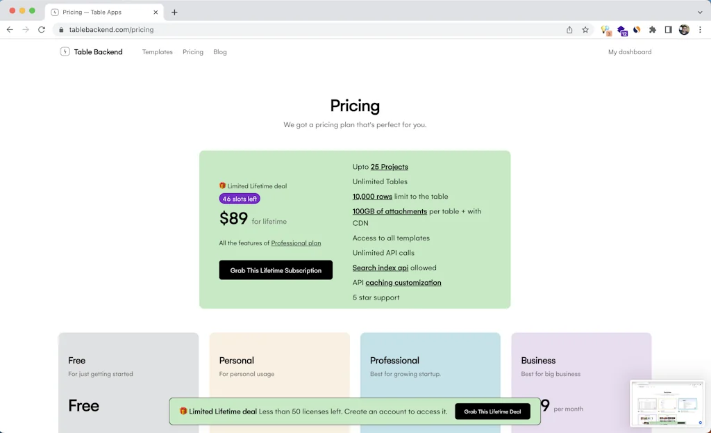 Table Backend screenshot 4 of 11