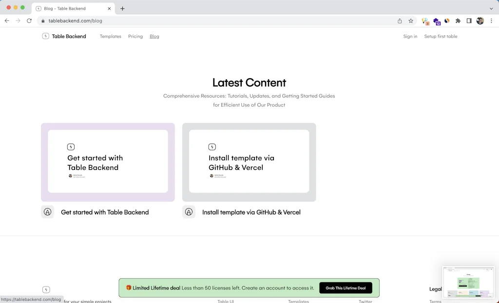 Table Backend screenshot 5 of 11