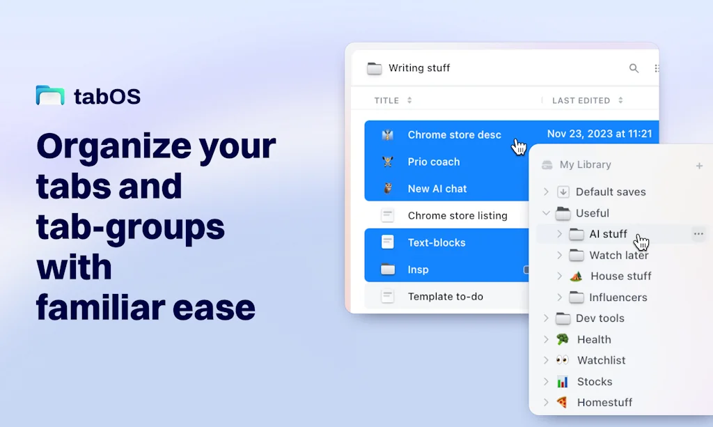 tabOS screenshot 2 of 7