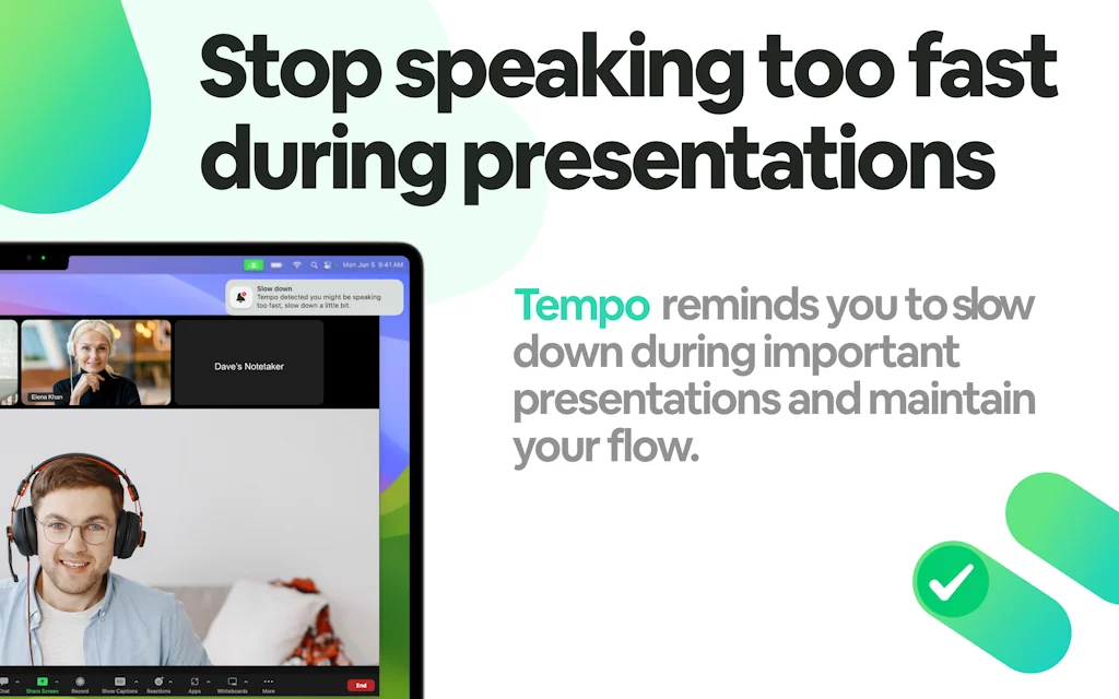 Tempo: Public Speaking Coach screenshot 1 of 3