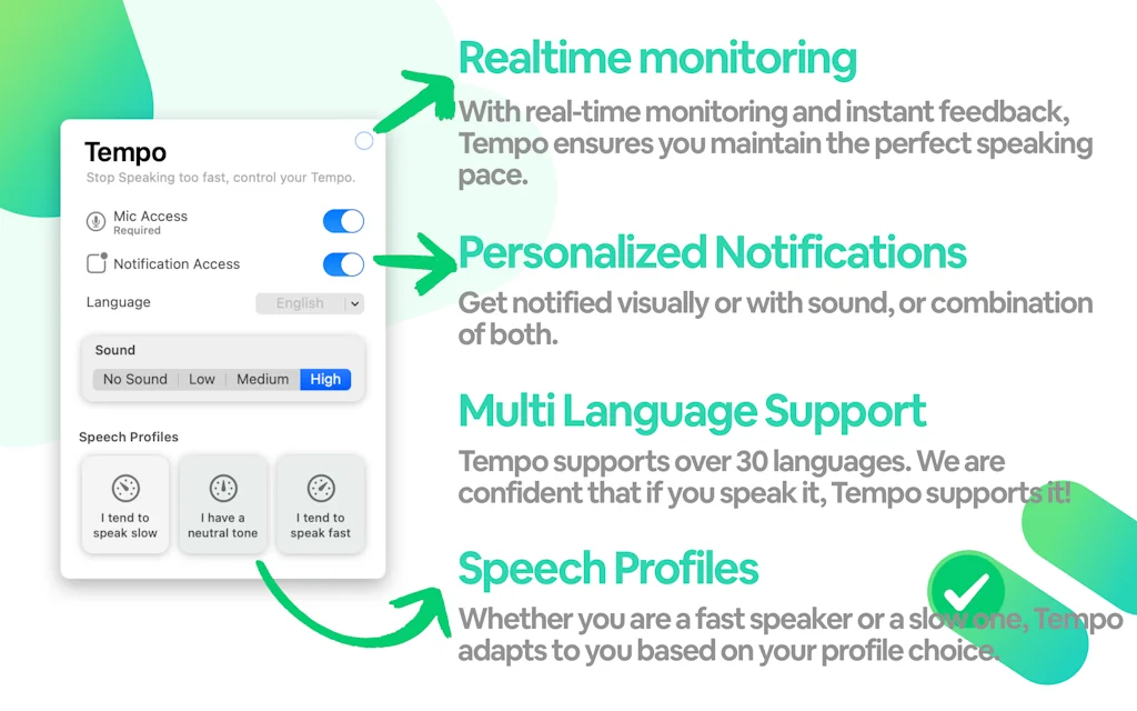 Tempo: Public Speaking Coach screenshot 2 of 3