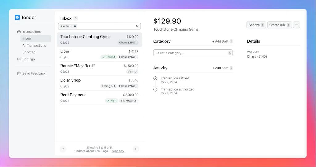 Tender screenshot 2 of 5