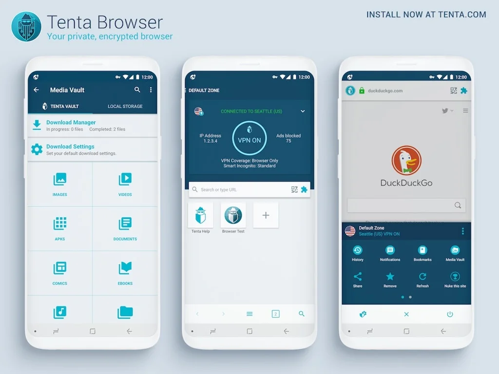 Tenta VPN Browser + Ad Blocker and Downloader screenshot 6 of 6