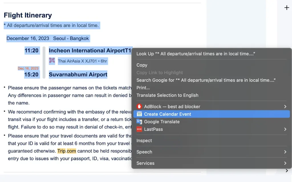 Text to Calendar screenshot 2 of 2