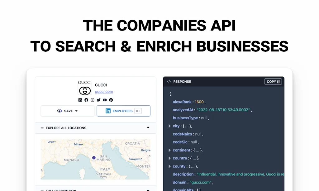The Companies API screenshot 2 of 6
