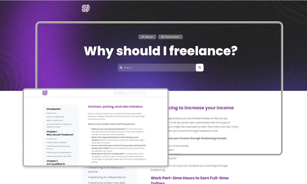 The Gen-Z Guide to Freelancing by Continuum screenshot 3 of 4