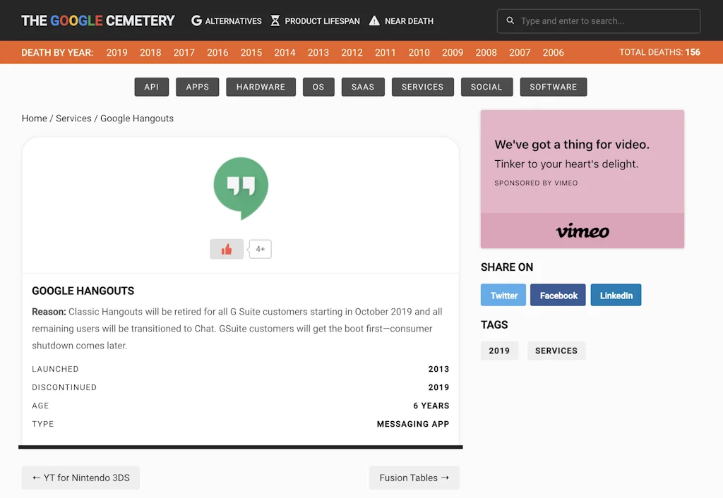 The Google Cemetery screenshot 2 of 5