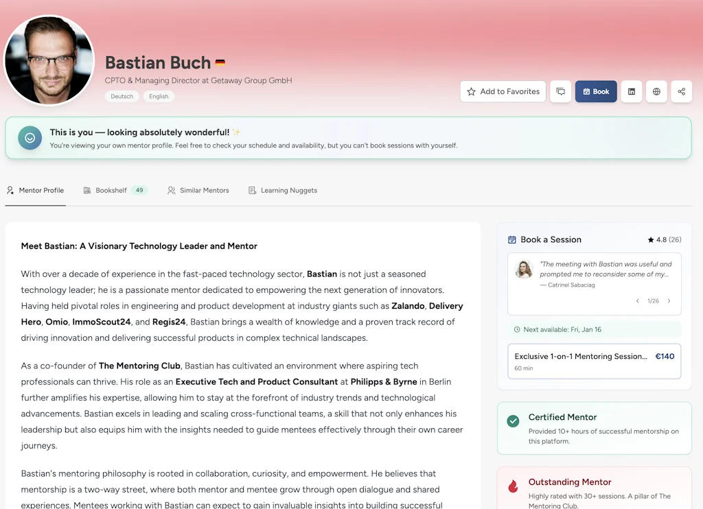 The Mentoring Club screenshot 1 of 3