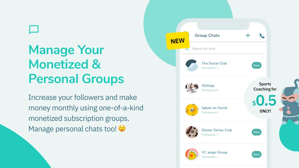 The Social App - Paid Group Chat screenshot 3 of 6
