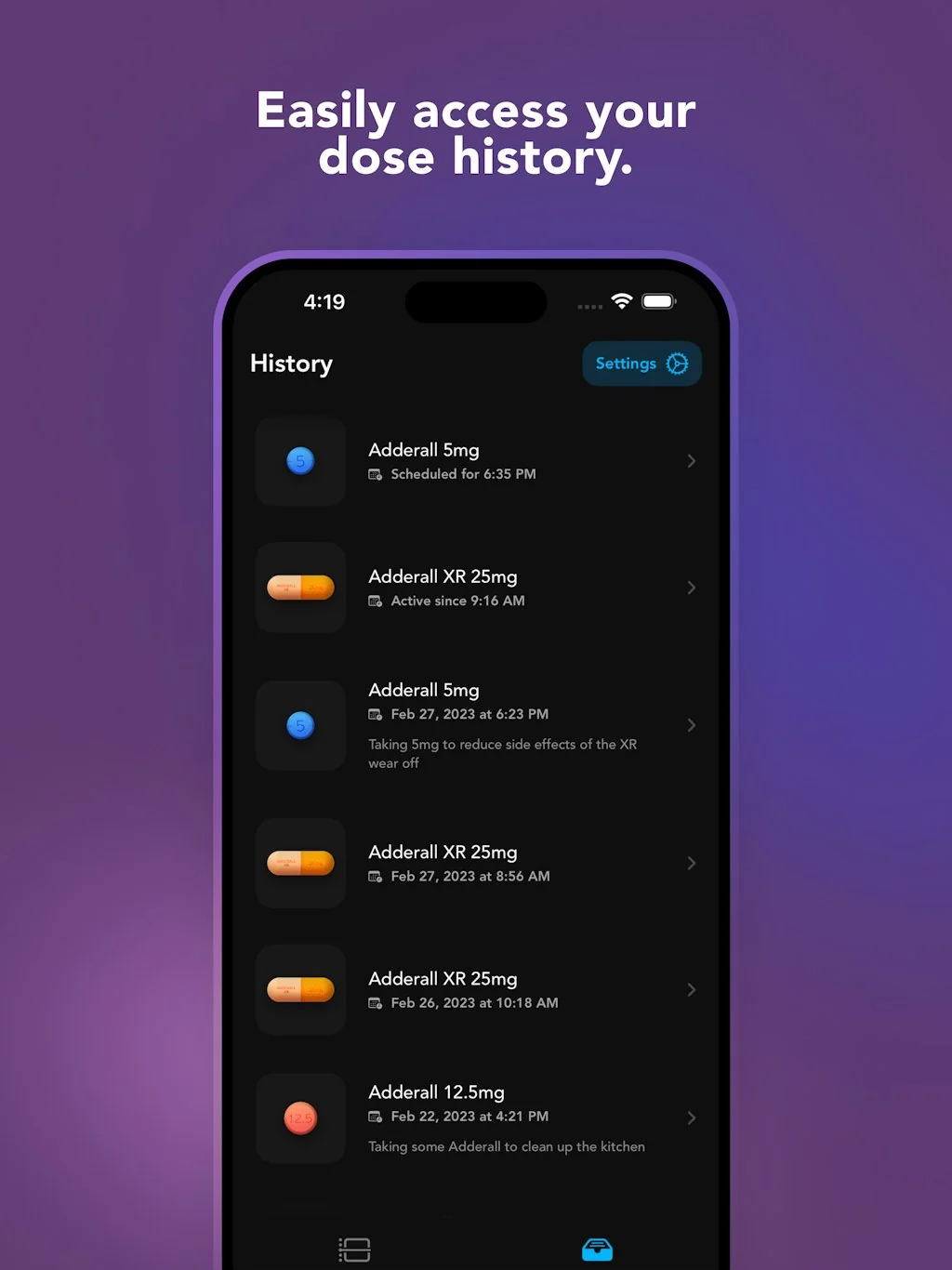 Theraview - Track ADHD Meds screenshot 4 of 6