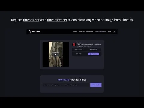 Threads Video Downloader - Shortcut screenshot 1 of 6