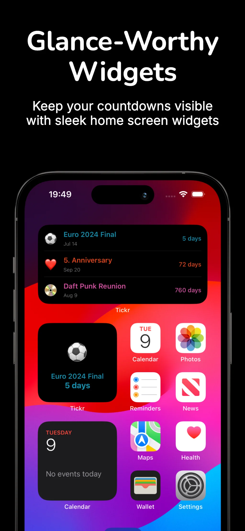 Tickr: Event Countdown screenshot 3 of 4