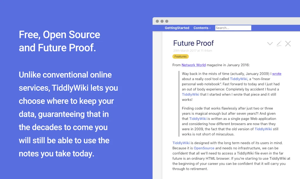 tiddlywiki screenshot 3 of 5