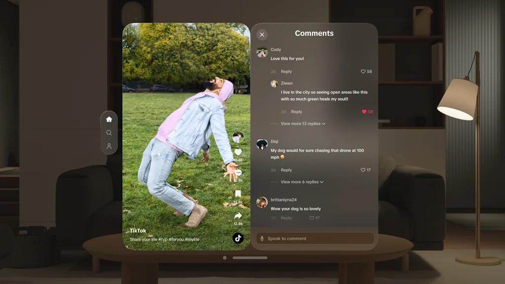 TikTok for  Vision Pro screenshot 2 of 4
