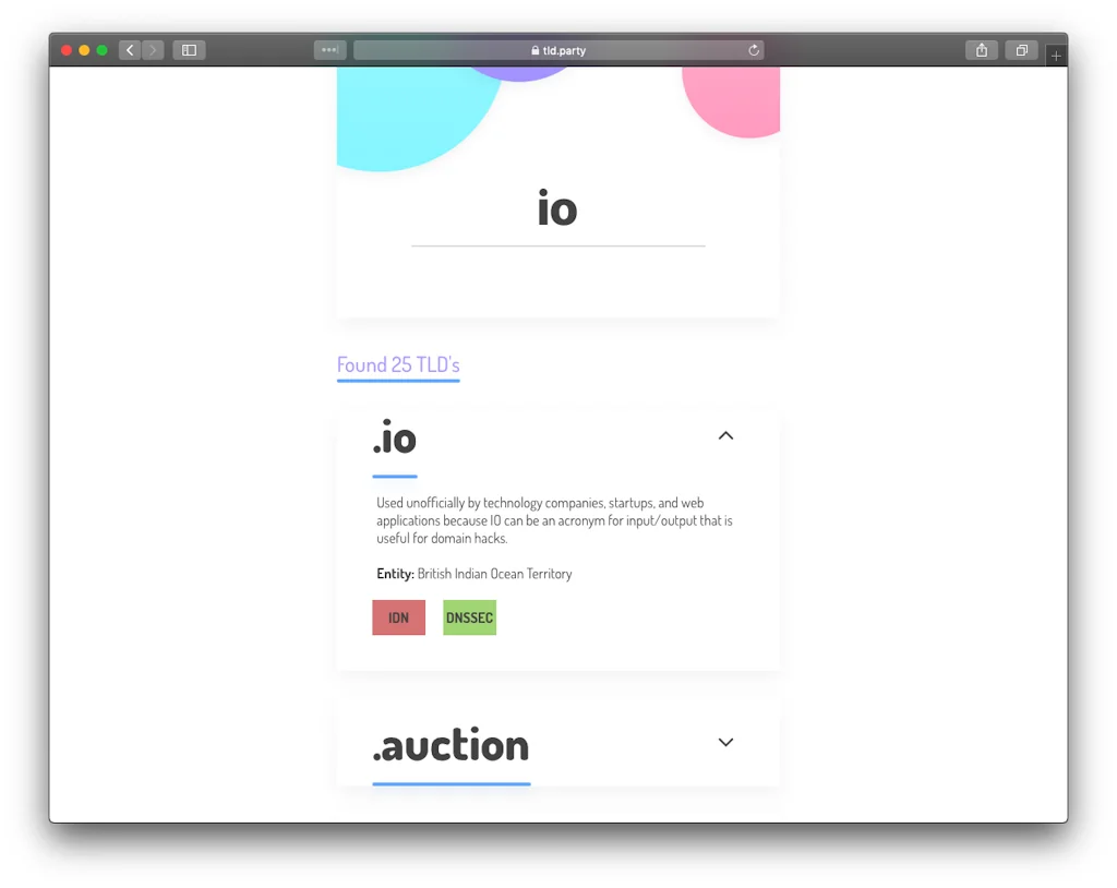 TLD.party screenshot 3 of 3
