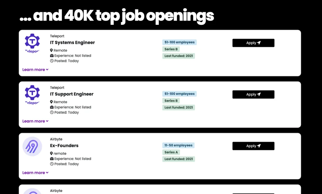 Top Startups screenshot 2 of 3