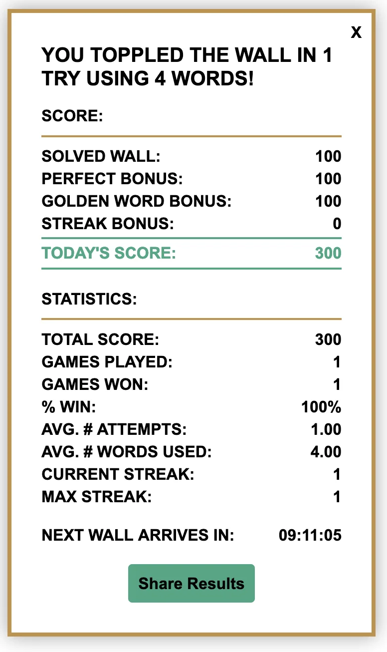 Toppled! A daily word game screenshot 2 of 4
