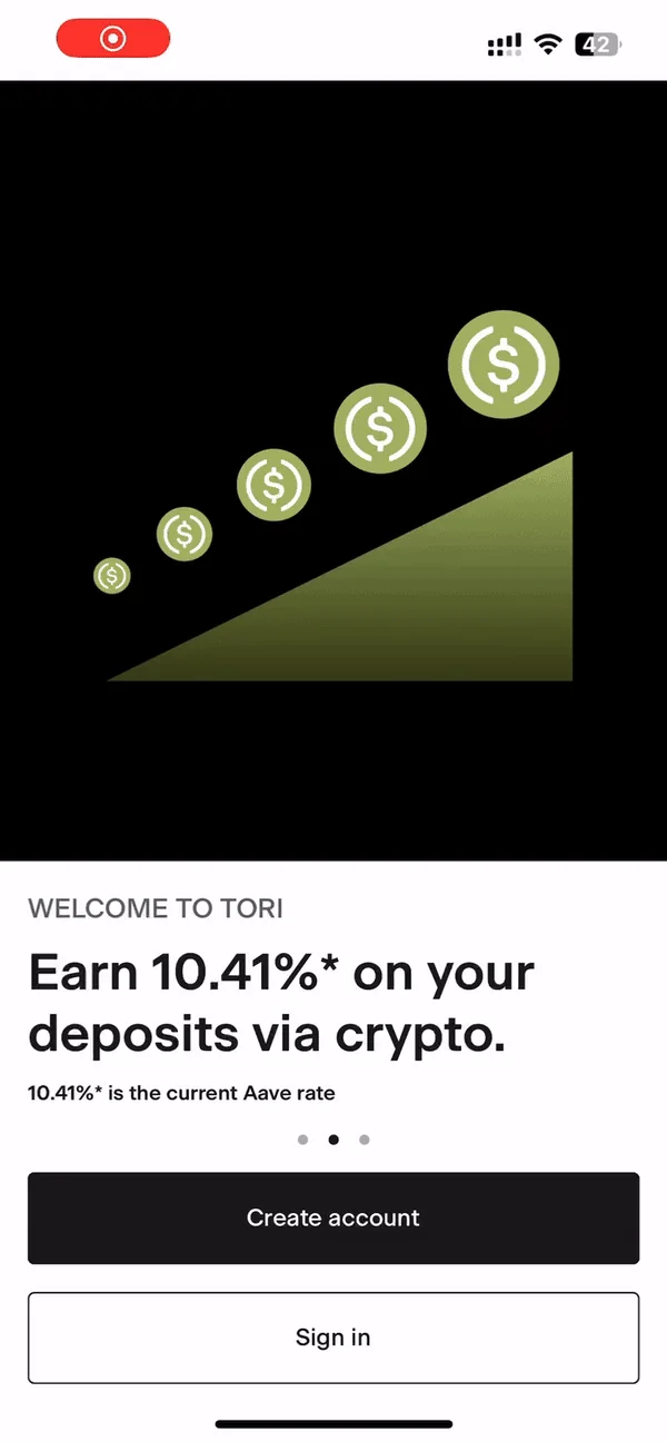 Tori - The Simplest Crypto Wallet screenshot 1 of 10