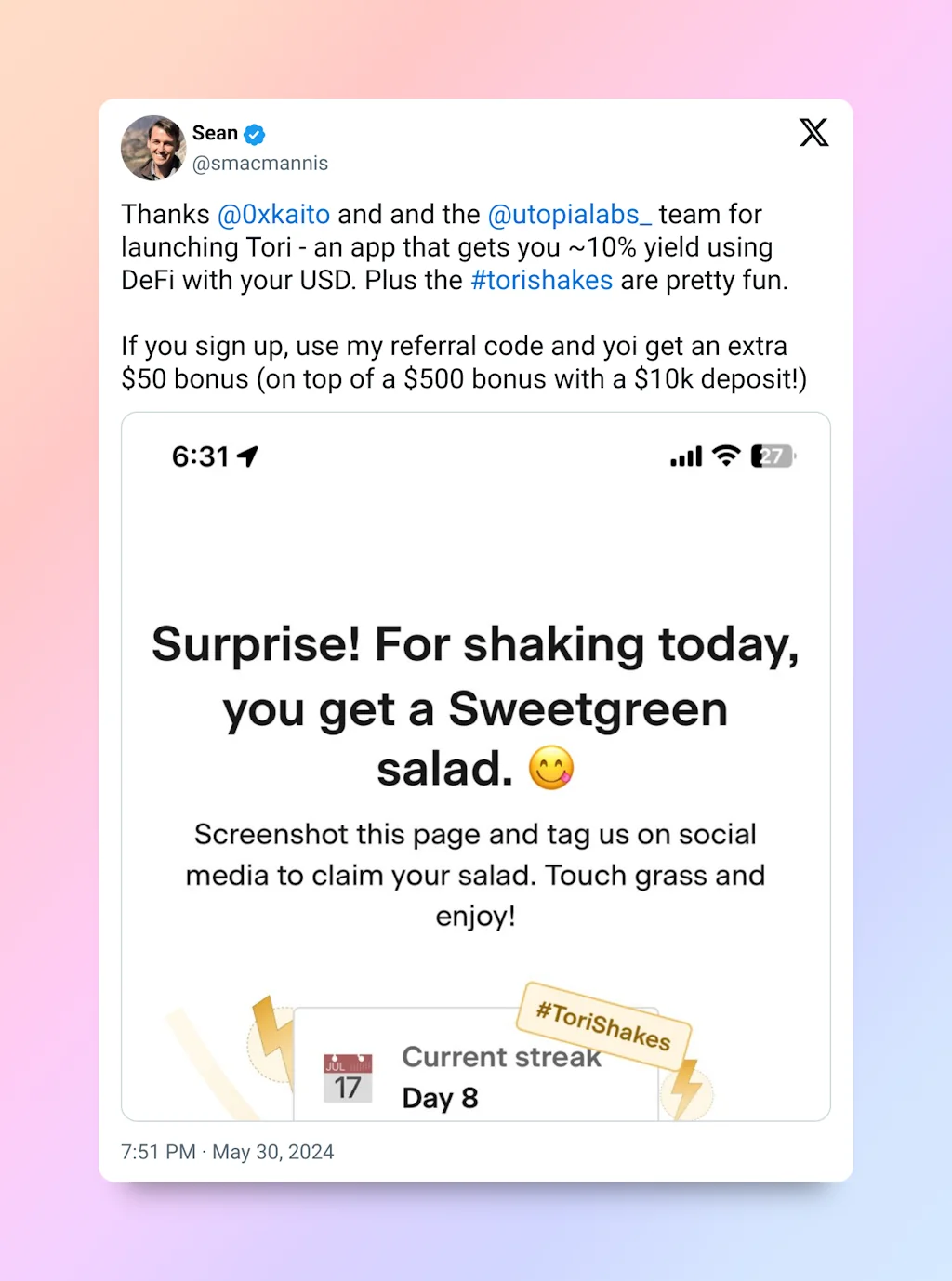 Tori - The Simplest Crypto Wallet screenshot 9 of 10