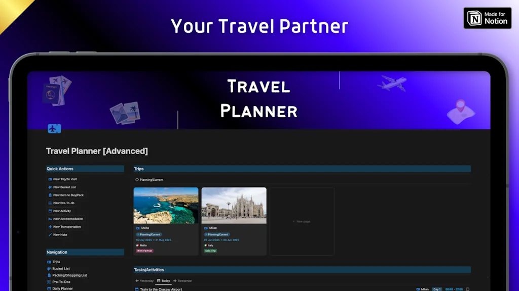 Travel Planner screenshot 1 of 3