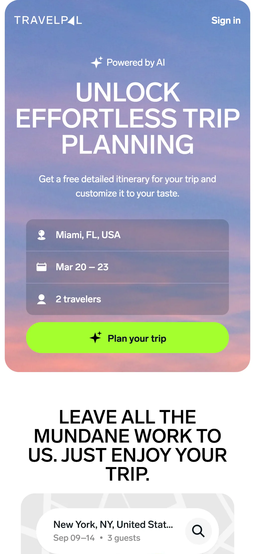 TravelPal screenshot 1 of 3