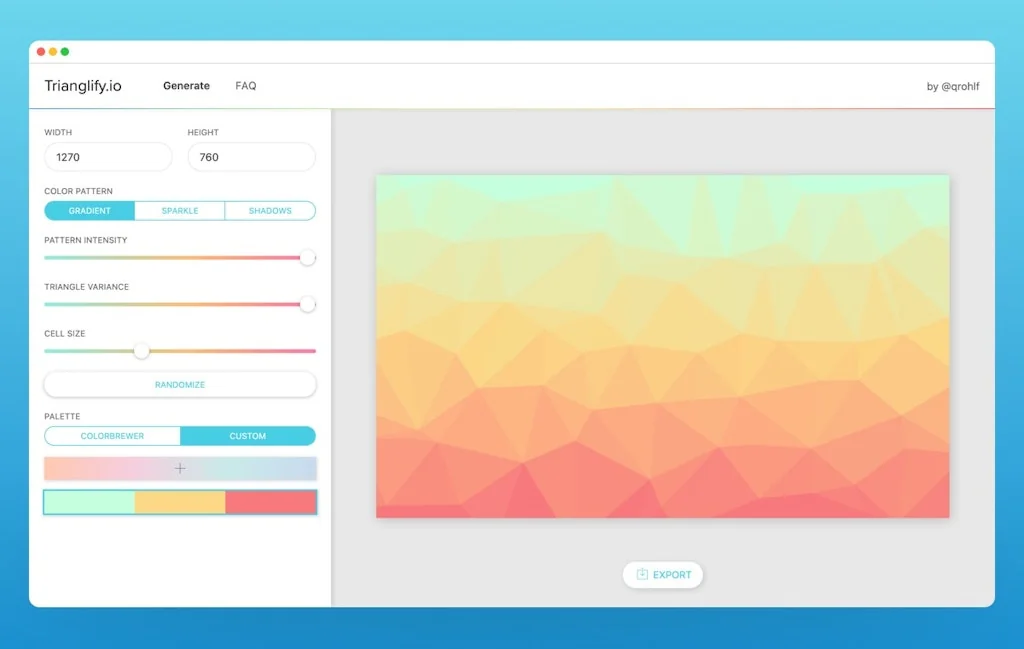 Trianglify.io · screenshot 1 of 3
