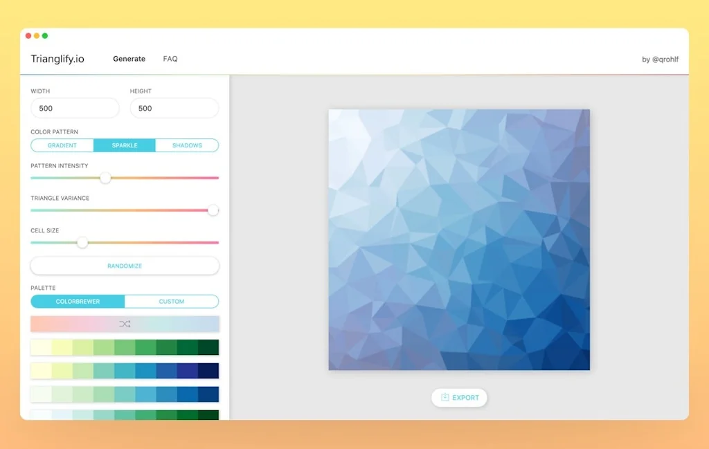 Trianglify.io · screenshot 2 of 3