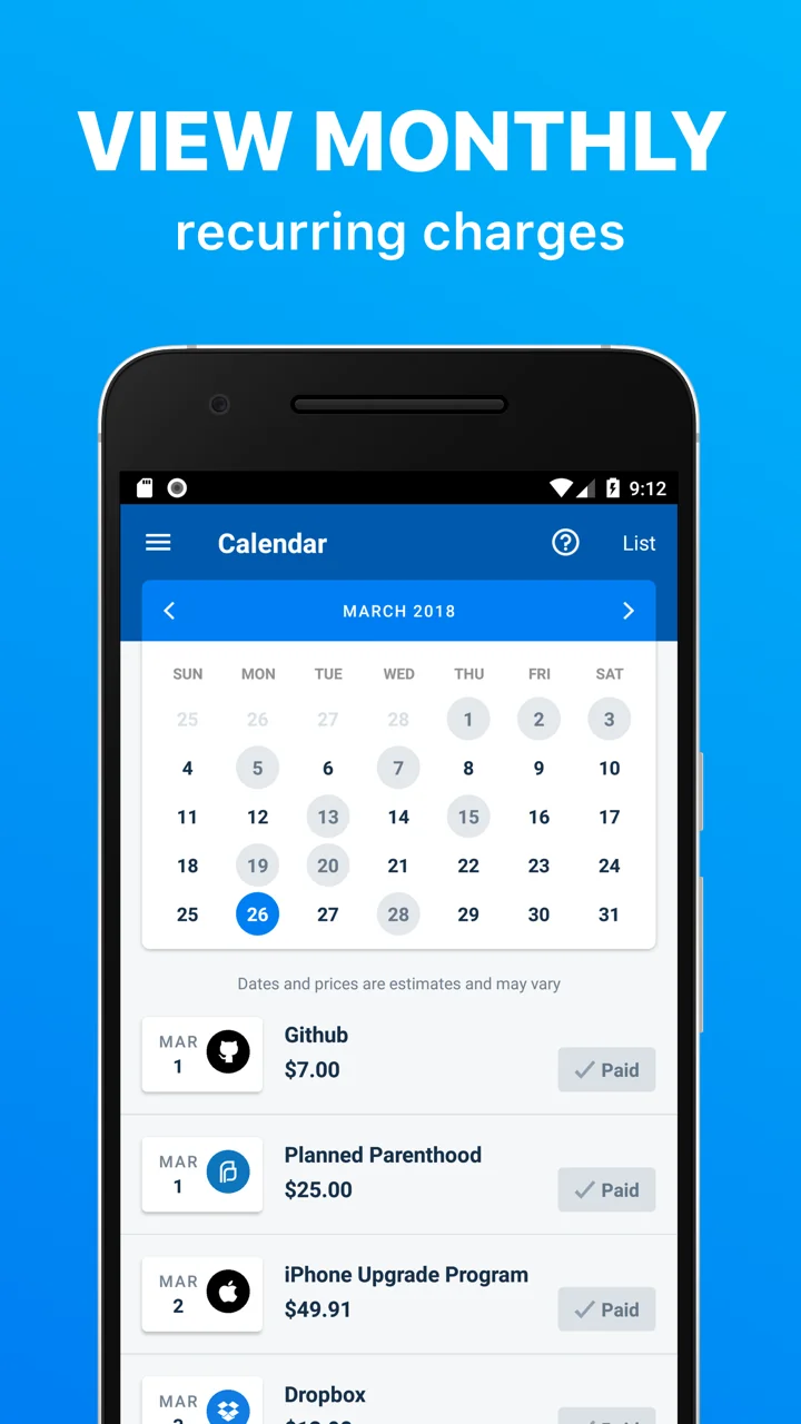 Truebill Budget & Bill Tracker screenshot 1 of 5