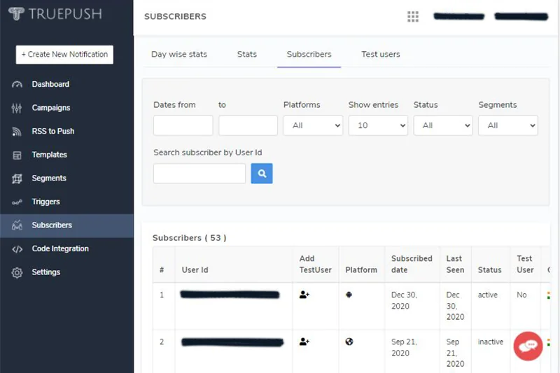 Truepush Wordpress Plugin screenshot 5 of 6