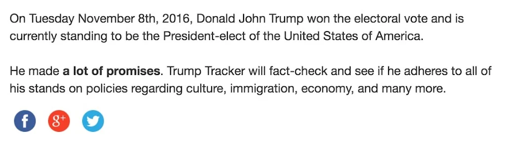 Trump Tracker screenshot 1 of 2