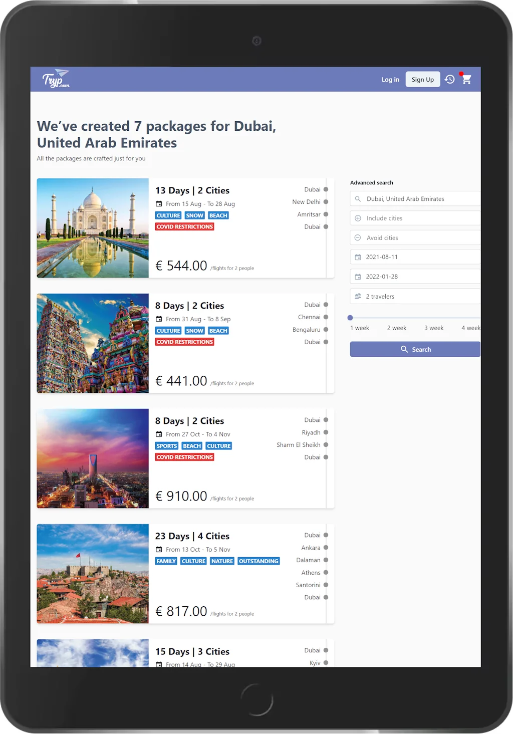Tryp.com screenshot 1 of 3