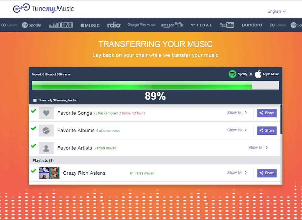 TuneMyMusic screenshot 4 of 5