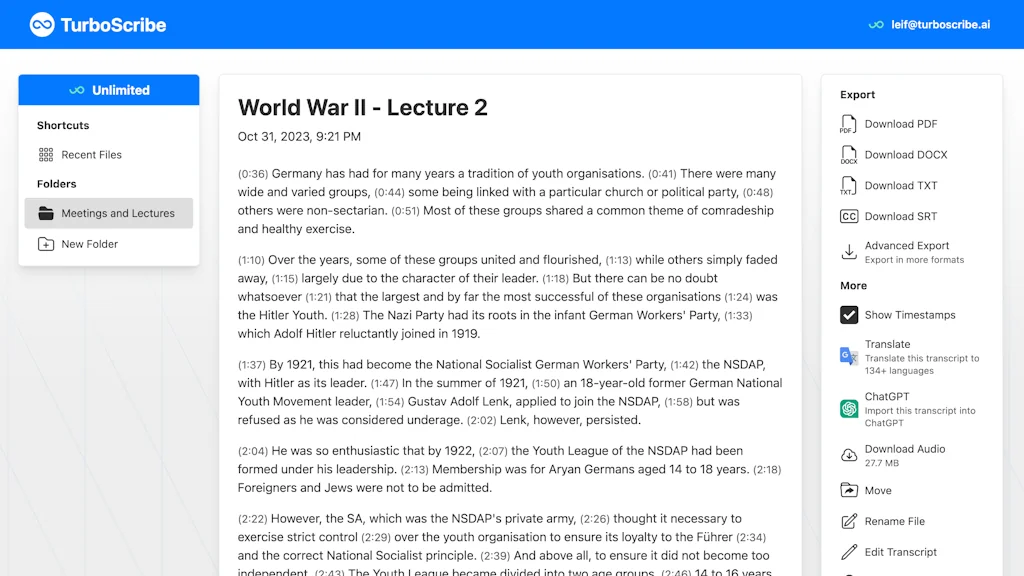 TurboScribe screenshot 6 of 6