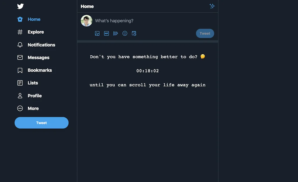 Twitter-Free Mornings screenshot 1 of 2