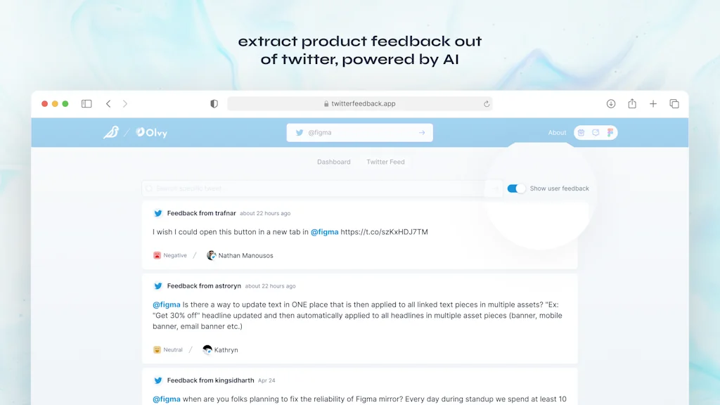 TwitterFeedback screenshot 3 of 5
