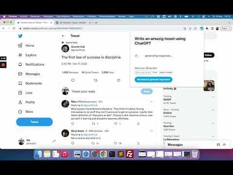 TwitterGPT Chrome Extension screenshot 1 of 3