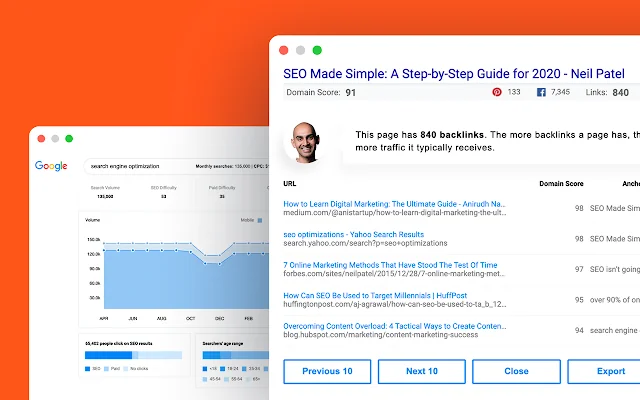 Ubersuggest Chrome Extension screenshot 4 of 5