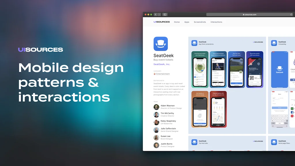 UI Sources screenshot 1 of 3