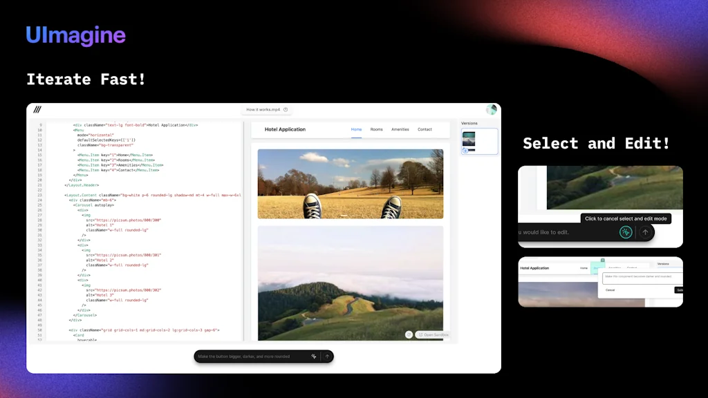Uimagine.io screenshot 2 of 8