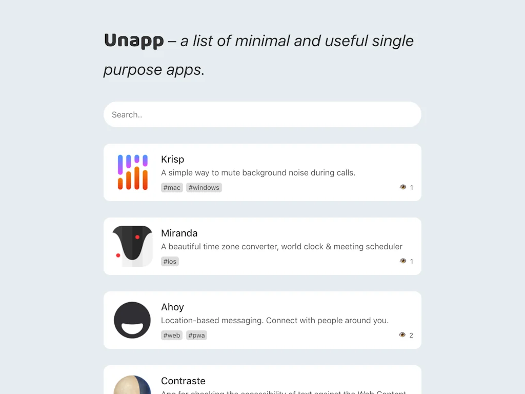 Unapp screenshot 1 of 2