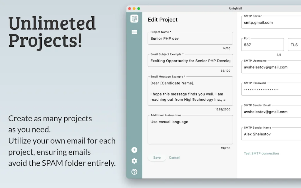 UniqMail: Personalize Emails with AI screenshot 4 of 4