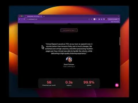 Unreal Speech screenshot 1 of 6