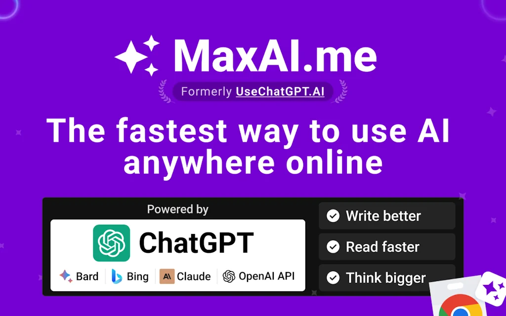 MaxAI.me: Use AI Anywhere Online screenshot 1 of 3