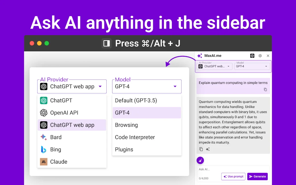 MaxAI.me: Use AI Anywhere Online screenshot 2 of 3