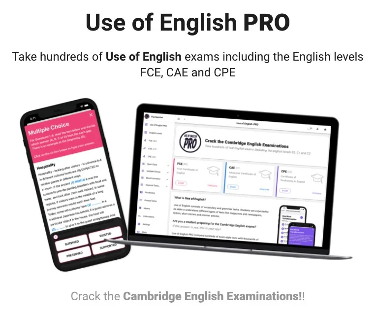 Use of English PRO logo