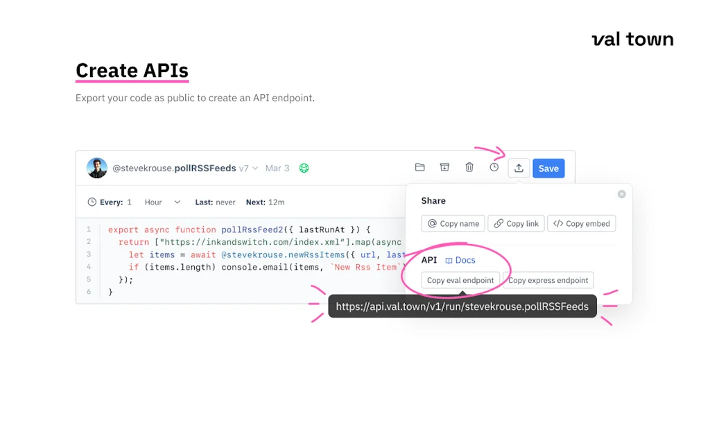 Val Town screenshot 5 of 6